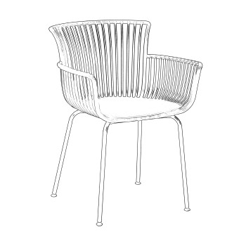 Surpika svart utomhusstol