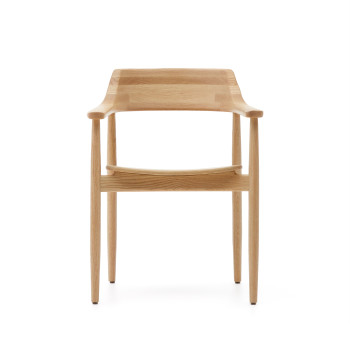 Fondes stol i massiv ek med naturlig finish (FSC Mix Credit).