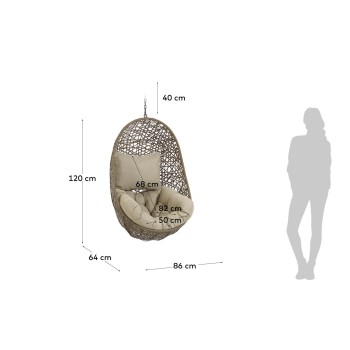 Brun Florina hängstol