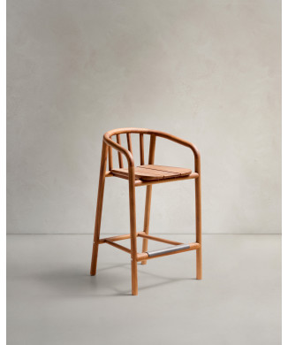 Turqueta utomhuspall i 100 % FSC massiv teak, höjd 65 cm