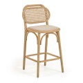 Doriane pall, massiv ek, naturlig finish, stoppad sits, 65 cm