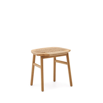Enit pall i beige pappersrep och massivt ekträ med naturlig finish, 43 cm, FSC Mix Credit