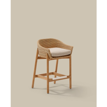 Galea pall i massiv teak och konstrotting, 75 cm FSC 100%
