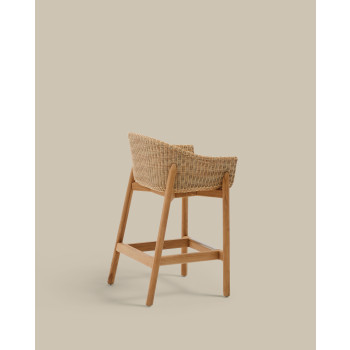Galea pall i massiv teak och konstrotting, 75 cm FSC 100%