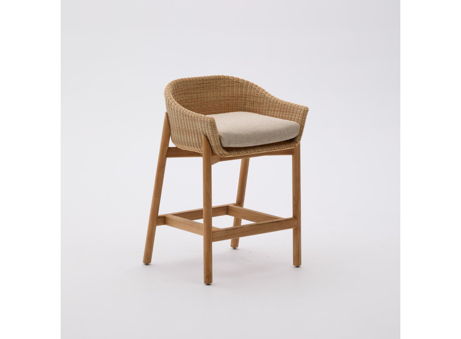 Galea pall i massiv teak och konstrotting, 75 cm FSC 100%