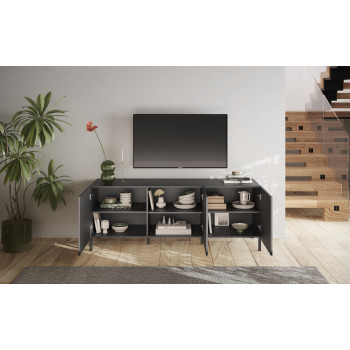 SNAKE-TV-bänk med 3 dörrar