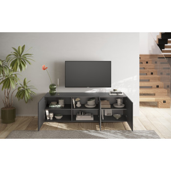 SNAKE-TV-bänk med 3 dörrar