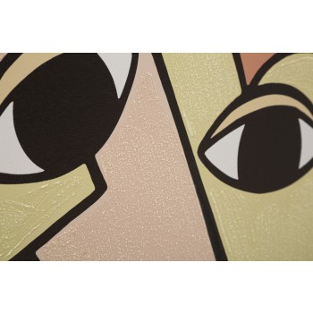 MÅLADE SPAMPA DUBBLA ANSIKTEN STORA -A-