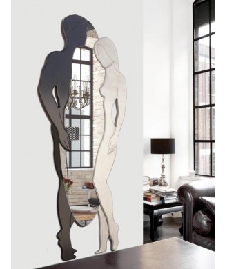 Adam och Eva spegel svartvit P4648 pintdecor