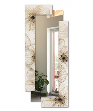 PETUNIA ELFENBEN REKTANGULÄR SPEGEL P4004 PINTDECOR