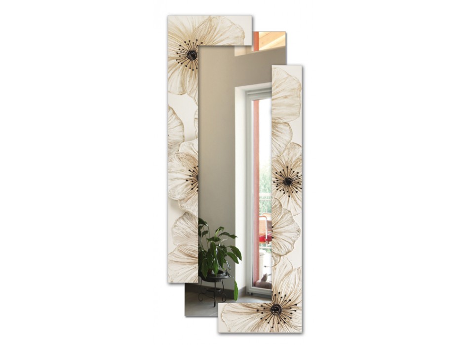PETUNIA ELFENBEN REKTANGULÄR SPEGEL P4004 PINTDECOR