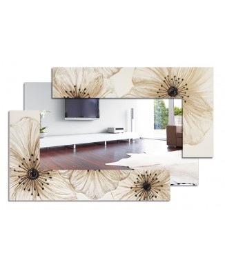 PETUNIA ELFENBEN REKTANGULÄR SPEGEL P4018 PINTDECOR