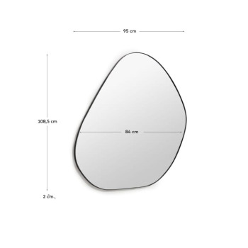 Anera spegel i svart metall 84 x 108,5 cm