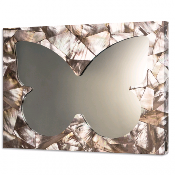 Spegel med fjäril i pärlemor GS4396 PINTDECOR