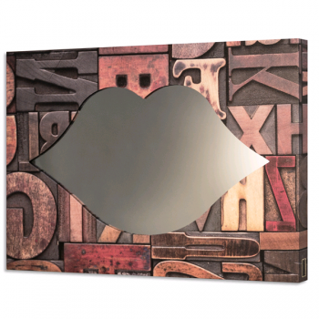 Spegel med träbokstäver GS4406 PINTDECOR