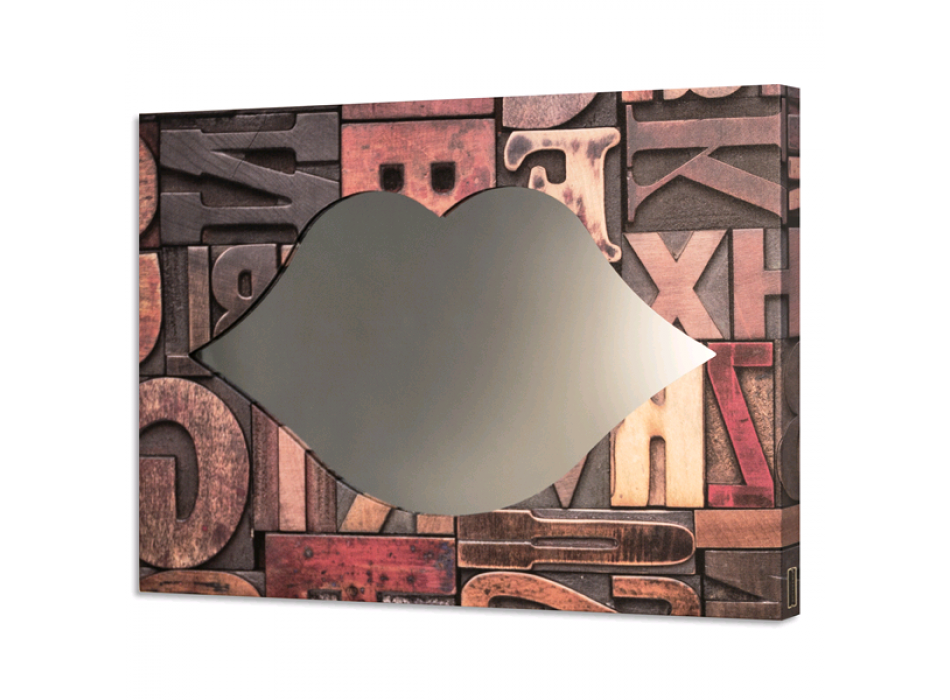 Spegel med träbokstäver GS4406 PINTDECOR