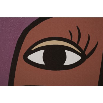 MÅLADE TRYCKTA ANSIKTEN NYA -A-