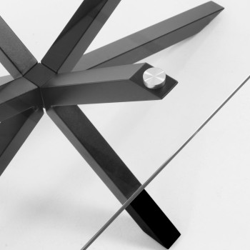 Argo soffbord 130 x 70 cm glasben svarta