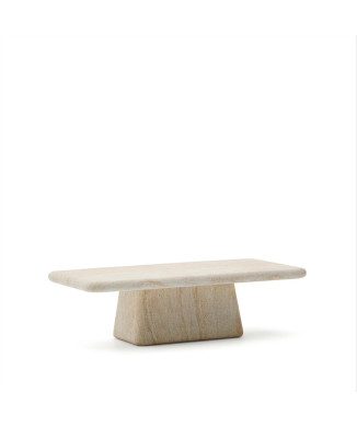 Drasi soffbord i betong med travertinfinish, 140 x 70 cm