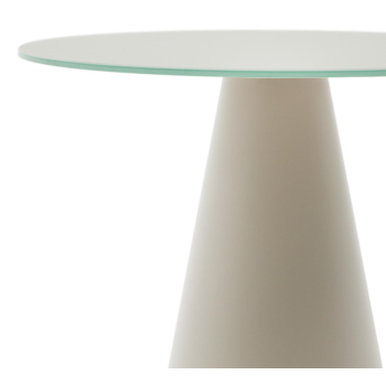 Wilshire soffbord i härdat glas och målad metall, Ø 50 cm