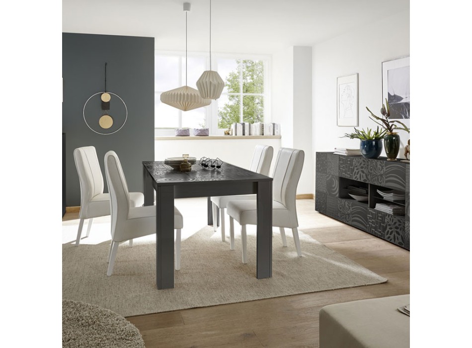 MIRO bord 137x90 cm + 48 cm svart färg