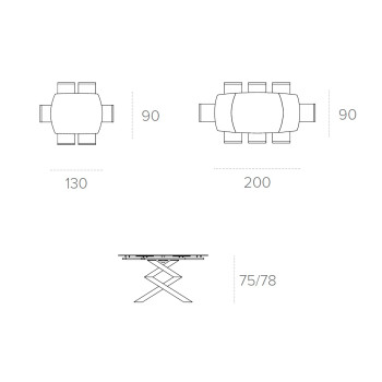 Utdragbart bord Cross 130 MÅLPUNKTER