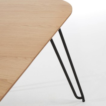 Novac utdragbart bord 140 (220) x 90 cm, naturfärgad ekfaner