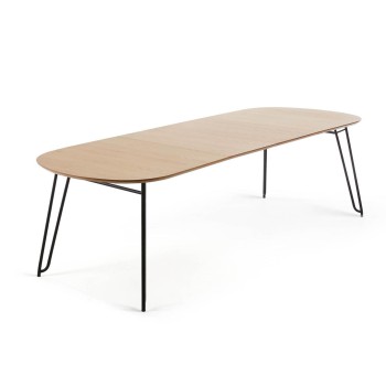 Novac utdragbart bord 140 (220) x 90 cm, naturfärgad ekfaner