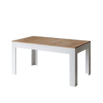 Bibi Bord - Utdragbart bord 90x160/220 cm Bibi Mix Spatel Vit topp - Spatel Antracitbas