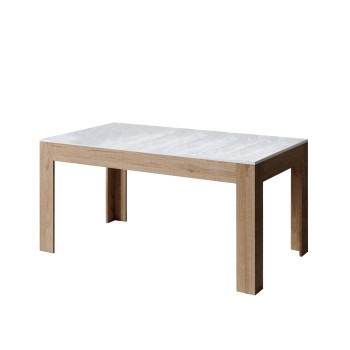 Bibi Bord - Utdragbart bord 90x160/220 cm Bibi Mix Spatel Vit topp - Spatel Antracitbas