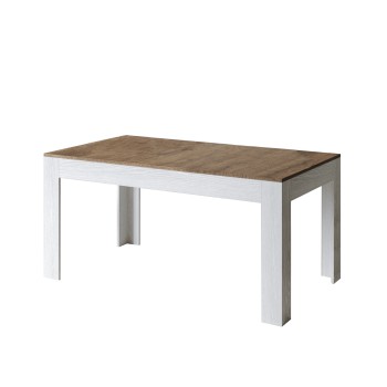 Bibi Bord - Utdragbart bord 90x160/220 cm Bibi Mix Spatel Vit topp - Spatel Antracitbas