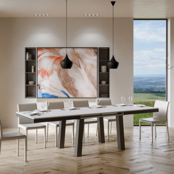 Bridge Evolution Bord - Utdragbart Bord 90x160/264 cm Bridge Evolution Vit Ask Antracit Ram