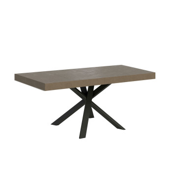 Clerk Premium bord med antracitfärgade ben D.90 - Utdragbart bord 90x90/194 cm Clerk Premium vit askskiva - antracitfärgade ben