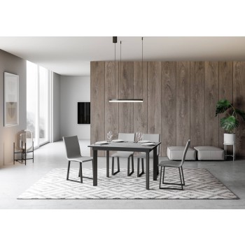 Cumar Bord - Utdragbart Bord 90x120/180 cm Cumar Vit Ask Antracit Ram