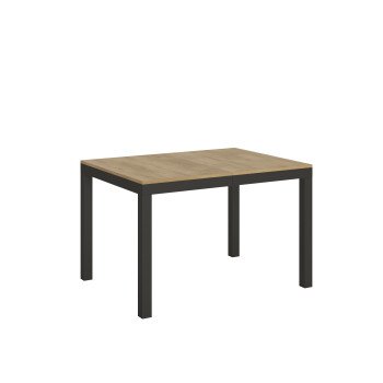 Everyday Evolution bord med antracitfärgade ben och stomme D.90 - Utdragbart bord 90x120/380 cm Everyday Evolution Vit Ask med antracitfärgade ben och stomme