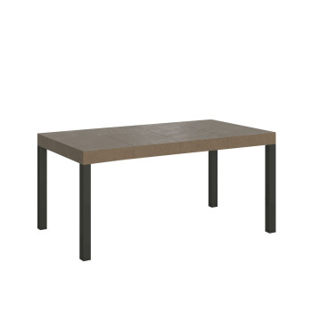 Everyday Premium bord med antracitfärgade ben D.90 - Utdragbart bord 90x120/380 cm Everyday Premium Vit Ask med antracitfärgade ben