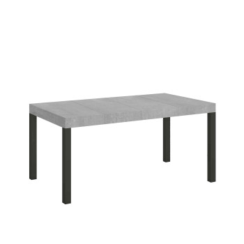 Everyday Premium bord med antracitfärgade ben D.90 - Utdragbart bord 90x120/380 cm Everyday Premium Vit Ask med antracitfärgade ben