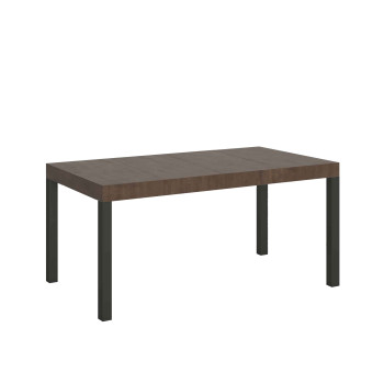 Everyday Premium bord med antracitfärgade ben D.90 - Utdragbart bord 90x130/234 cm Everyday Premium Vit Ask med antracitfärgade ben
