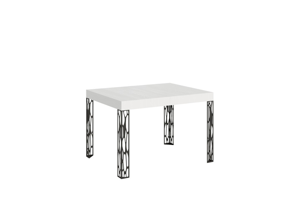 Ghibli-bord - Utdragbart bord 80x120/204 cm Ghibli vit ask antracitram