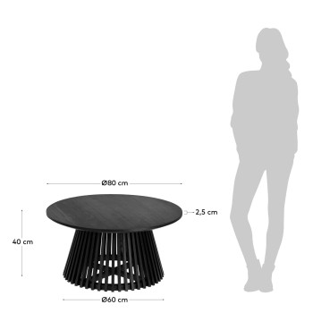 Jeanette bord Ø 80 cm svart