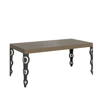 Karamay Premium bord med antracitfärgade ben D.90 - Utdragbart bord 200/304x90 cm Karamay Premium vit ask med antracitfärgade ben