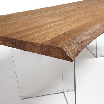 Lotty-bord i ekfaner med naturlig ekfinish och vaxad finish