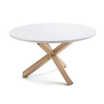 Lotus bord Ø 120 cm vitt, matt vit lack