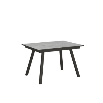 Mirhi Bord - Utdragbart Bord 90x120/180 cm Mirhi Vit Ask Antracit Ram