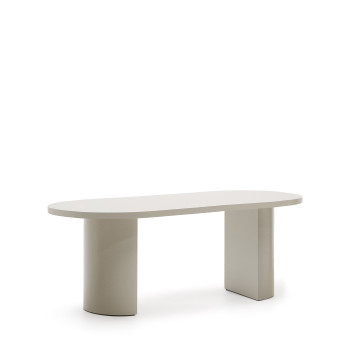 Nealy bord lackerad MDF med ecru-finish 200 x 100 cm