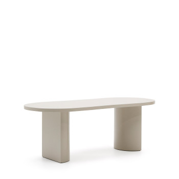 Nealy bord lackerad MDF med ecru-finish 200 x 100 cm
