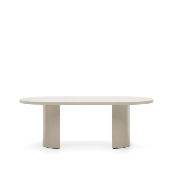 Nealy bord lackerad MDF med ecru-finish 200 x 100 cm