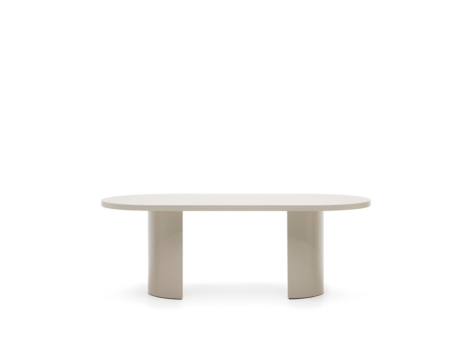 Nealy bord lackerad MDF med ecru-finish 200 x 100 cm