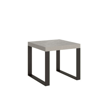 Tecno Bord P.90 - Utdragbart bord 90/246x90 cm Tecno vit ask med antracitfärgade ben
