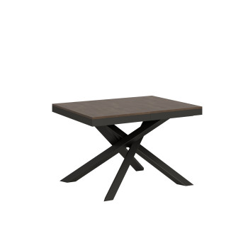 Volantis Evolution bord med antracitfärgade ben och stomme D.90 - Utdragbart bord 120/224x90 cm Volantis Evolution vit ask med antracitfärgade ben och stomme